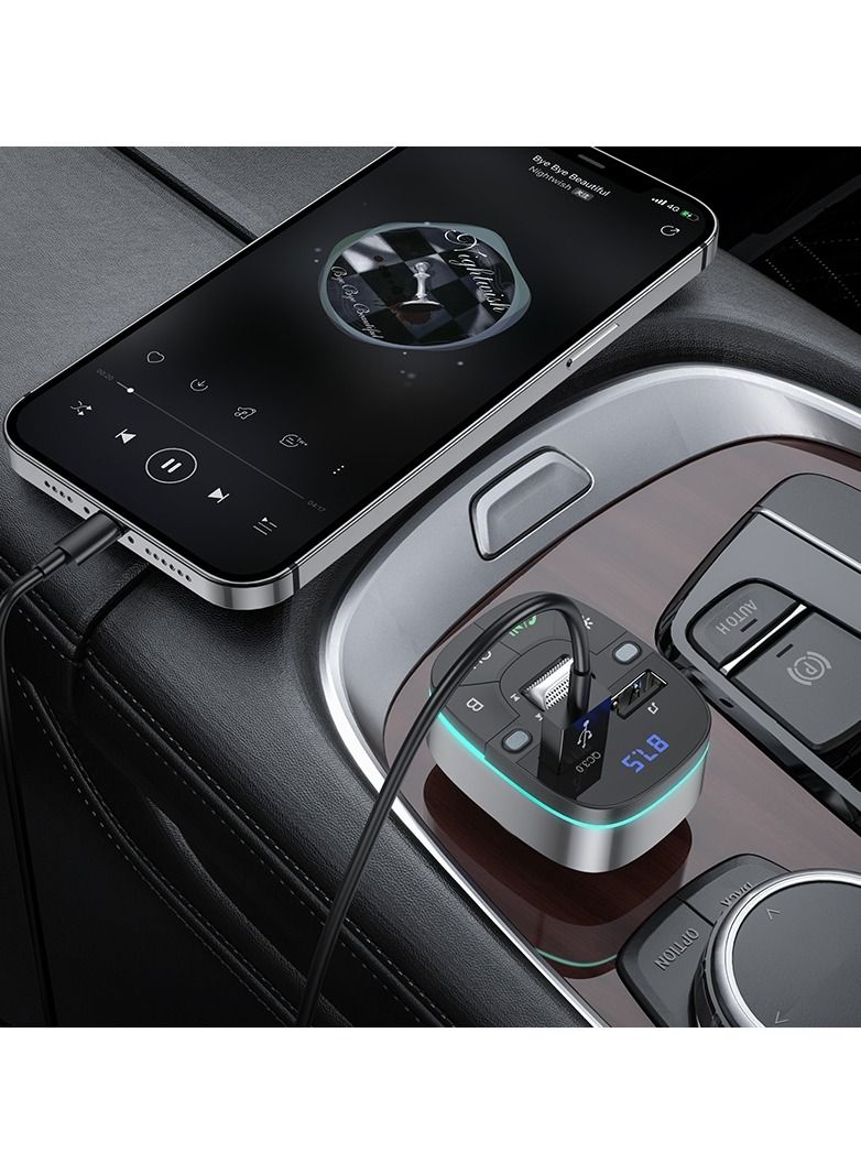 Hoco E71 Car QC3.0 Fast Charge Bluetooth 5.0 MP3 Player FM Transmitter - Image 5