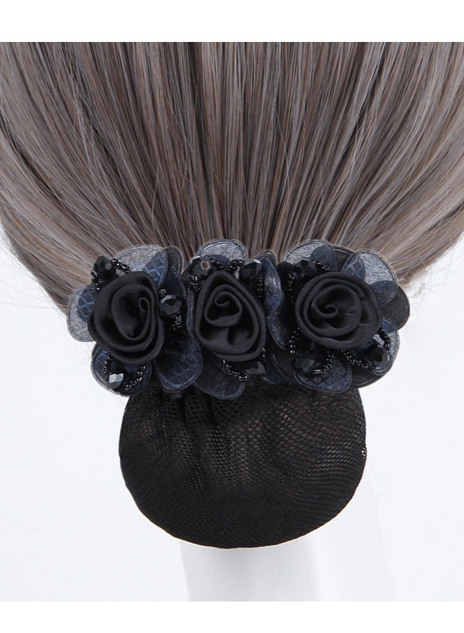 Goolsky Flower Hair Clip Hair Bun Cover Barrettes Net Hairnet, Elegant Flower Decor Hair Accessories Hair Clip - Image 5
