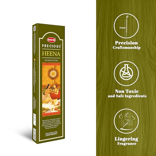HEM Precious Heena Incense Sticks | 100% Natural & Handcrafted Agarbatti for Meditation, Relaxation & Home Freshness | Long-Lasting Aroma | Eco-Friendly Packaging | Approx. 60 Sticks | 100g Pack - Image 5