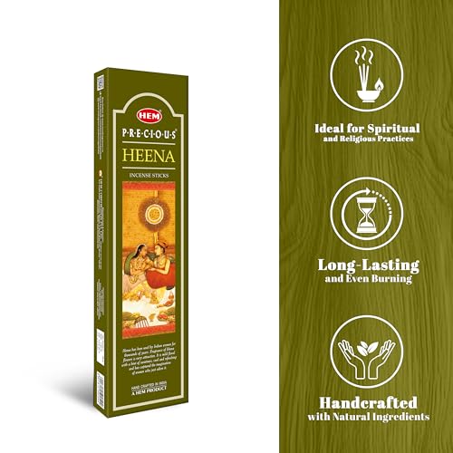 HEM Precious Heena Incense Sticks | 100% Natural & Handcrafted Agarbatti for Meditation, Relaxation & Home Freshness | Long-Lasting Aroma | Eco-Friendly Packaging | Approx. 60 Sticks | 100g Pack - Image 4
