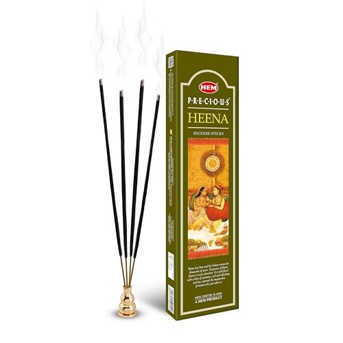 HEM Precious Heena Incense Sticks | 100% Natural & Handcrafted Agarbatti for Meditation, Relaxation & Home Freshness | Long-Lasting Aroma | Eco-Friendly Packaging | Approx. 60 Sticks | 100g Pack - Image 1