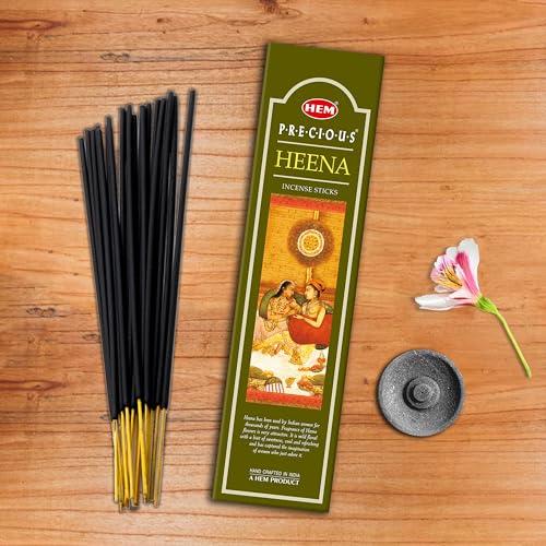 HEM Precious Heena Incense Sticks | 100% Natural & Handcrafted Agarbatti for Meditation, Relaxation & Home Freshness | Long-Lasting Aroma | Eco-Friendly Packaging | Approx. 60 Sticks | 100g Pack - Image 2