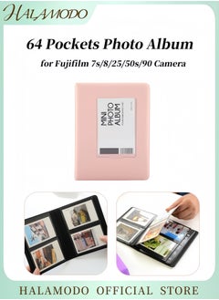 HALAMODO 64 Pockets Photo Album for Fujifilm 7s/8/25/50s/90 Camera 4 Inch Mini Picture Case Storage Camera Name Card Photo Book Instant Film Album  - Image 1