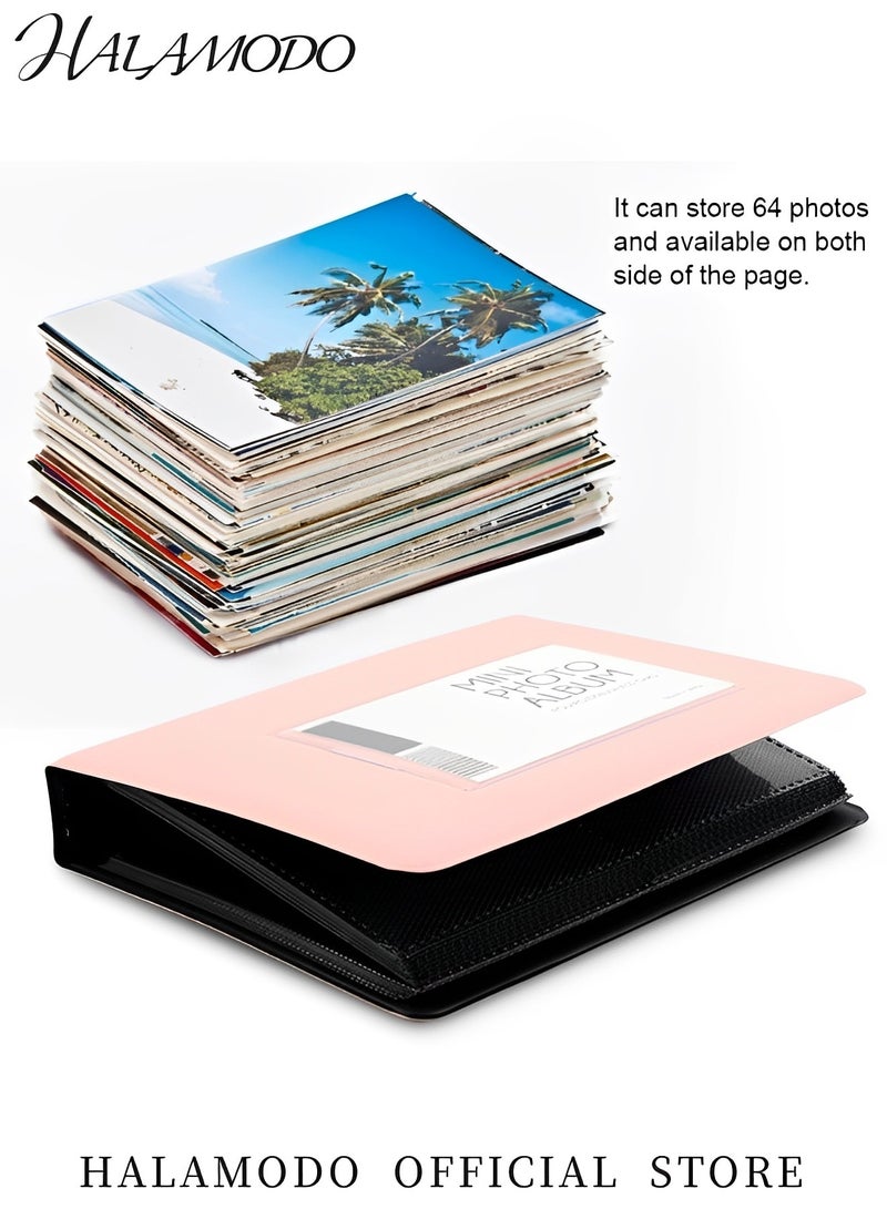 64 Pockets Photo Album for Fujifilm 7s/8/25/50s/90 Camera 4 Inch Mini Picture Case Storage Camera Name Card Photo Book Instant Film Album