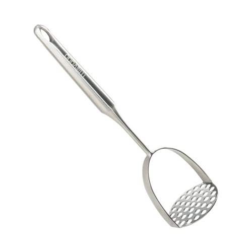 Millvado Potato Masher Stainless Steel, Best Mashed Potatoes Masher Kitchen Tool, Potato Smasher For Potatoe, Avocado, Sweet Potato, Beans, Large Heavy Duty Metal Mashing Utensil, 12.5 Inch - Image 1