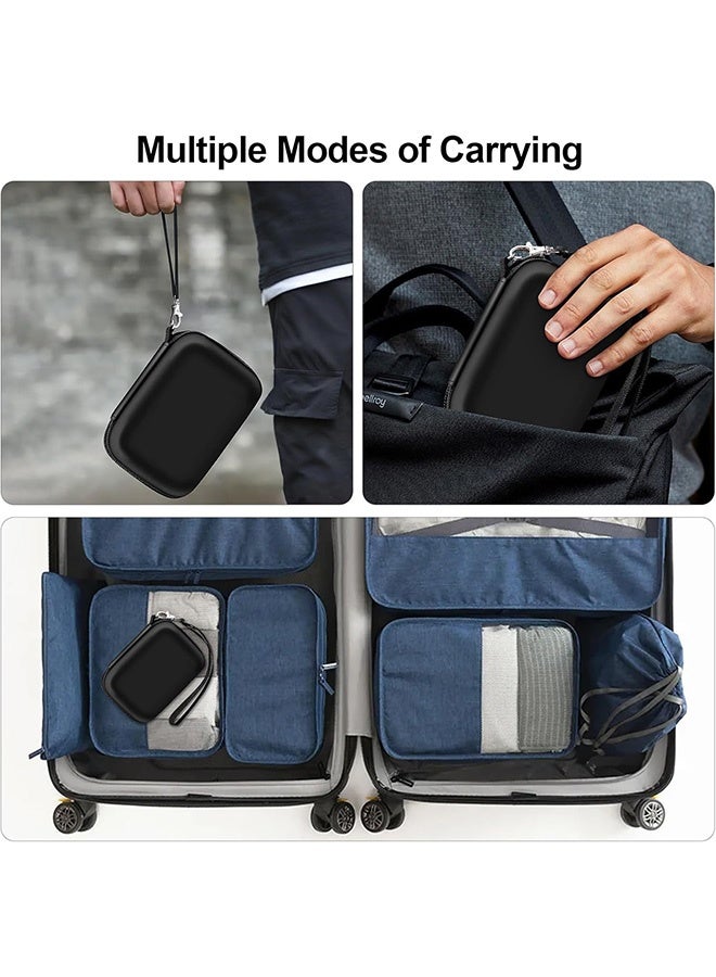 إم إكس إن حقيبة الكاميرا الرقمية، حقيبة تخزين صندوق الحماية من الصدمات الخاص بالكاميرا، استبدال حقيبة تخزين كبل السفر الخاص بحقيبة الحماية من كاميرا الجيب (أسود) - Image 5