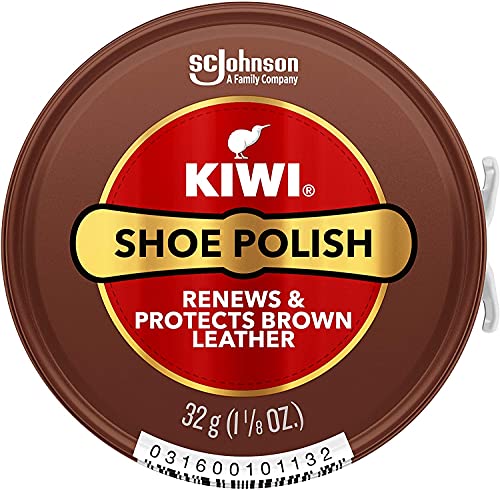 Kiwi 10113 1-1/8 Oz Brown Shoe Polish - Image 1