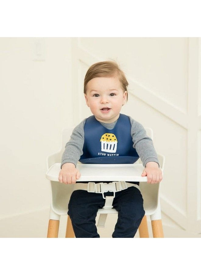 Bella Tunno - Wonder Bib Adjustable Silicone Baby Bibs For Boys Durable And Waterproof Bpa Free Silicone Stud Muffin - Image 1
