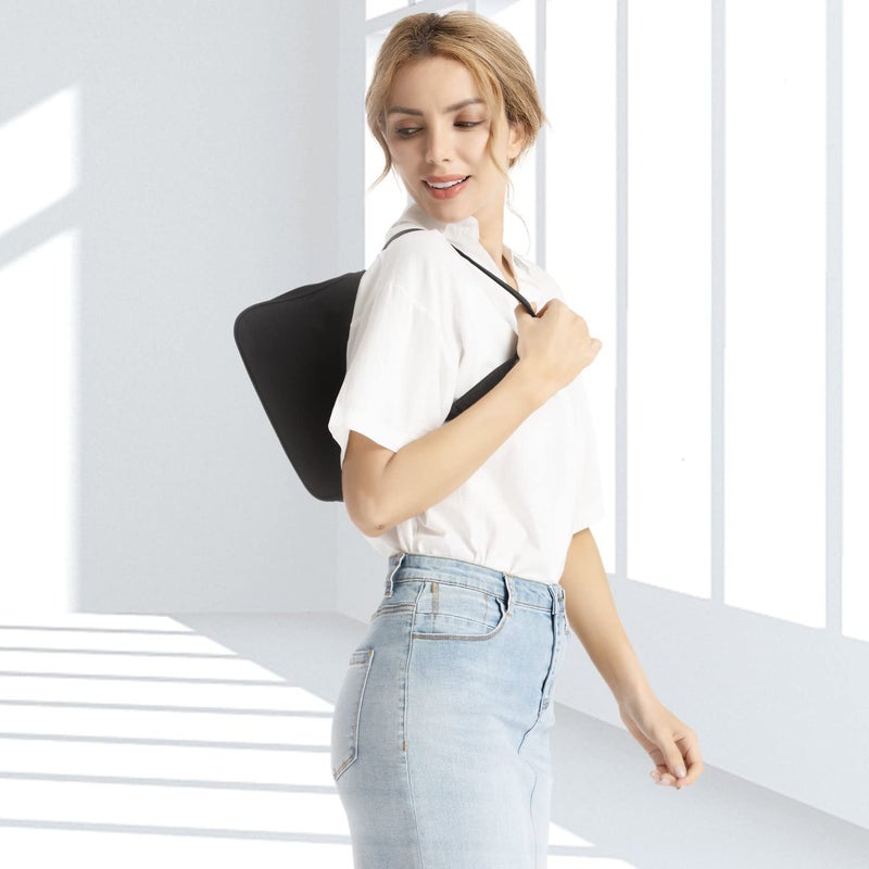 Loiral Loiral Small Purse for Women, Cute Hobo Tote HandBag Mini Clutch, Nylon Shoulder Bags with Zipper Closure, Black  - Image 3