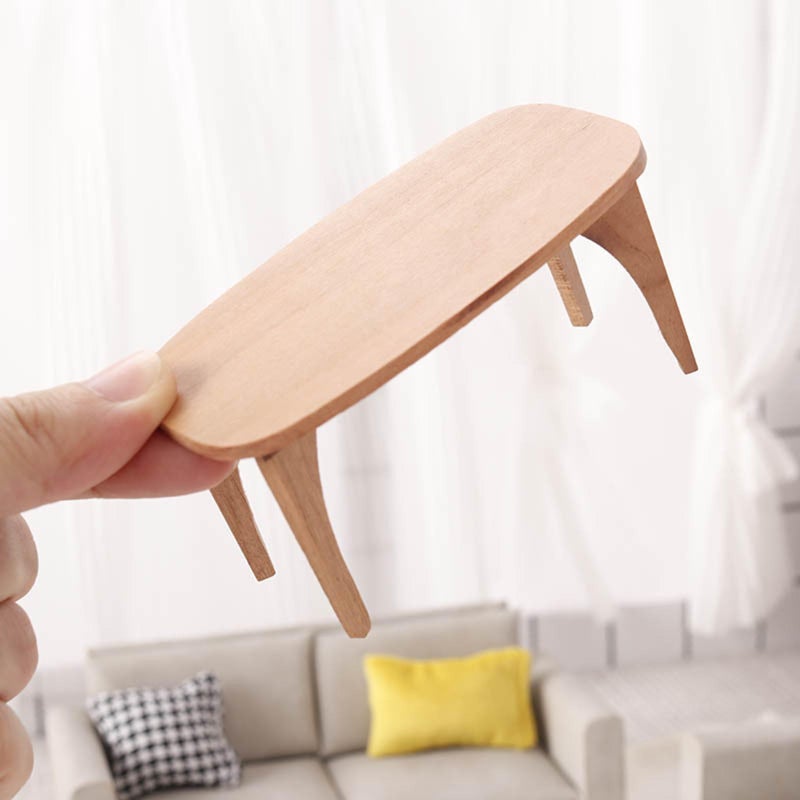 Dollhouse Accessory: 1:12 Scale Miniature Furniture Model — Cherry Wood Coffee Table - Image 5