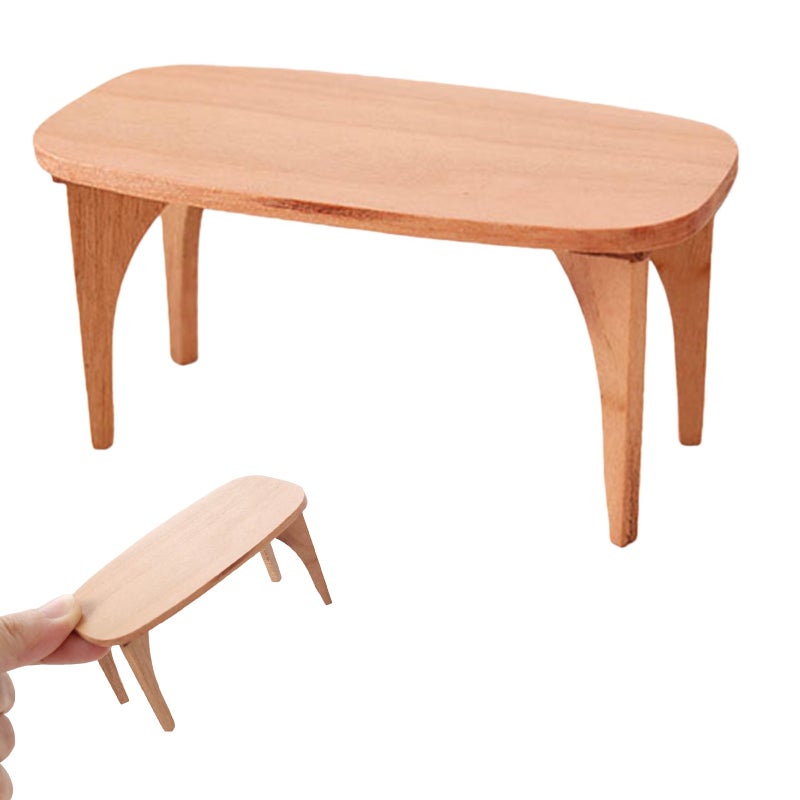Dollhouse Accessory: 1:12 Scale Miniature Furniture Model — Cherry Wood Coffee Table - Image 1