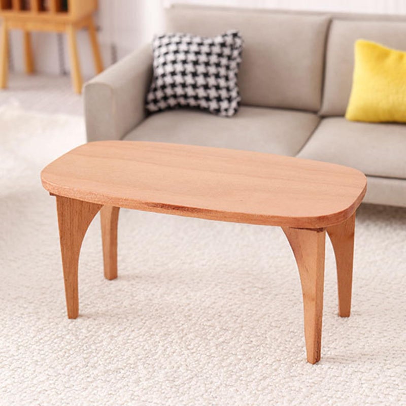 Dollhouse Accessory: 1:12 Scale Miniature Furniture Model — Cherry Wood Coffee Table - Image 4