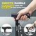 BigAlex Folding Walking Cane for Elderly Adjustable Portable Walking Stick for SeniorsPivoting Quad BaseLightweightCollapsible with Carrying Bag for MenWoman - Image 4
