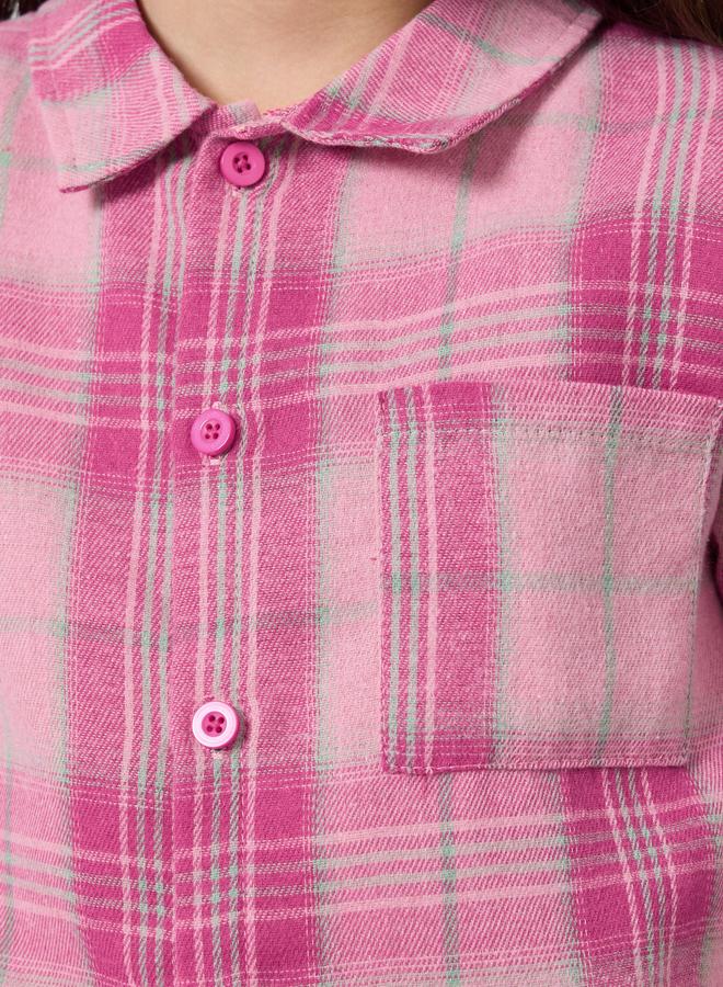 Styli Teens Pink Checkered Shirt - Image 3