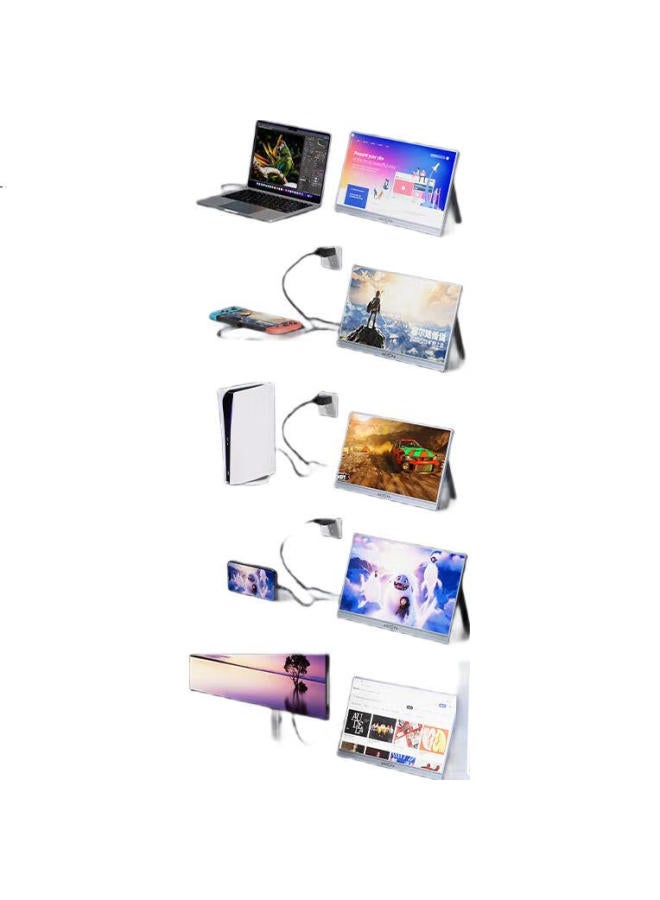 ARZOPA شاشة محمولة أرتزوپا 16.1 بوصة 2.5K 180Hz عالية نطاق الألوان، شاشة ثانوية لأجهزة اللابتوب والهواتف الذكية، عرض لجهاز سويتش و Ps5/4، Z3Fc - Image 1