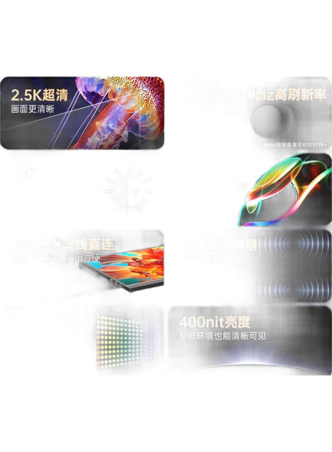 ARZOPA شاشة محمولة أرتزوپا 16.1 بوصة 2.5K 180Hz عالية نطاق الألوان، شاشة ثانوية لأجهزة اللابتوب والهواتف الذكية، عرض لجهاز سويتش و Ps5/4، Z3Fc - Image 3