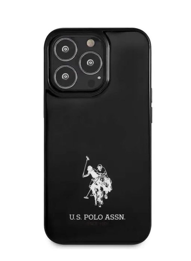 يو اس بولو شعار TPUخيول صغيرة  الكامل USPA لهاتف ايفون 13 برو (6.1 بوصة) - أسود - Image 1
