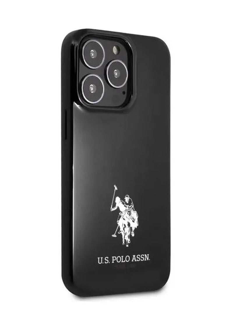 يو اس بولو شعار TPUخيول صغيرة  الكامل USPA لهاتف ايفون 13 برو (6.1 بوصة) - أسود - Image 2