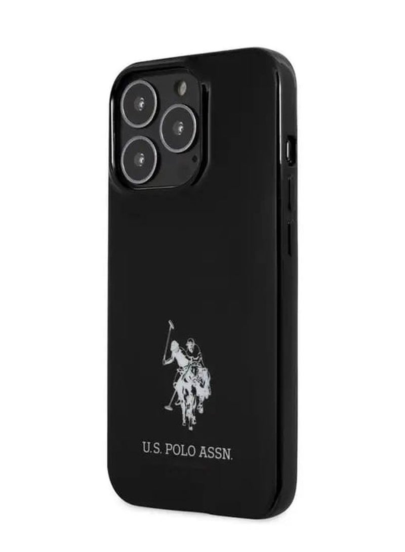 يو اس بولو شعار TPUخيول صغيرة  الكامل USPA لهاتف ايفون 13 برو (6.1 بوصة) - أسود - Image 3