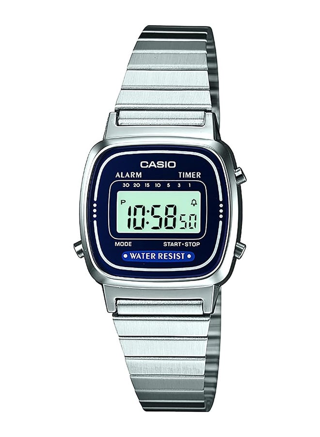 Women Stainless Steel Digital Wrist Watch LA670WA-2DF