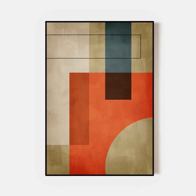 ماركتنا لوحة قماشية بتصميم الفن التشكيلي مع برواز مجوف مقاس (50×70) قطعة واحدة - Image 2