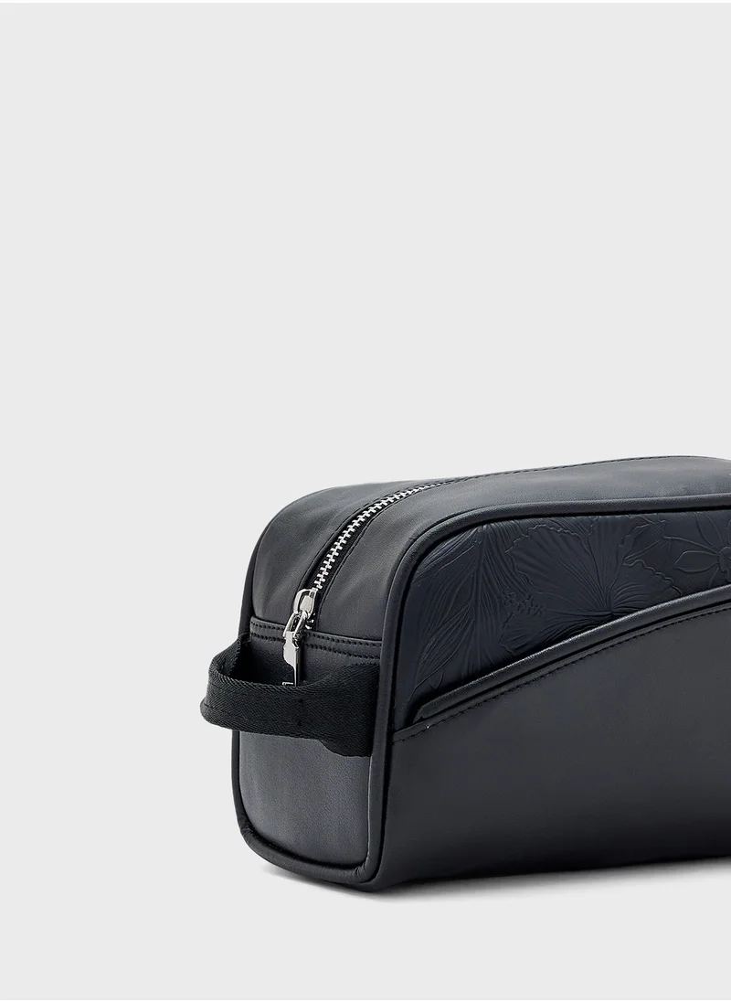Robert Wood Texture Detail Travel Kit Wash Bag