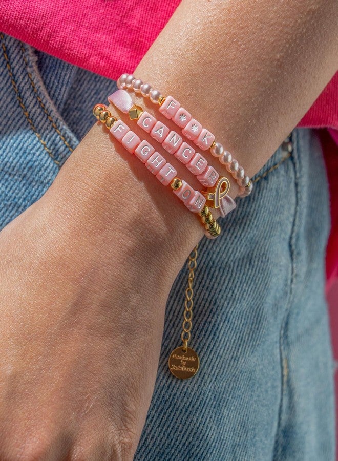 DoDoBeads Cancer Care Gifts for Women, Breast Cancer Awareness Bracelets, Red Ribbon Week Bracelets, Support Gift for Fighters & Survivors - Image 2