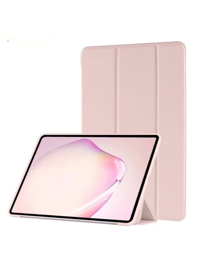 لـ Honor Pad X9a 11.5 بوصة غطاء الحالة ، التلقائي الاستيقاظ / النوم ، لمسة الجلد المريحة ، غطاء واقي ثلاثي الوقوف النحيف مع الظهر الناعم TPU ، الوردي - Image 1