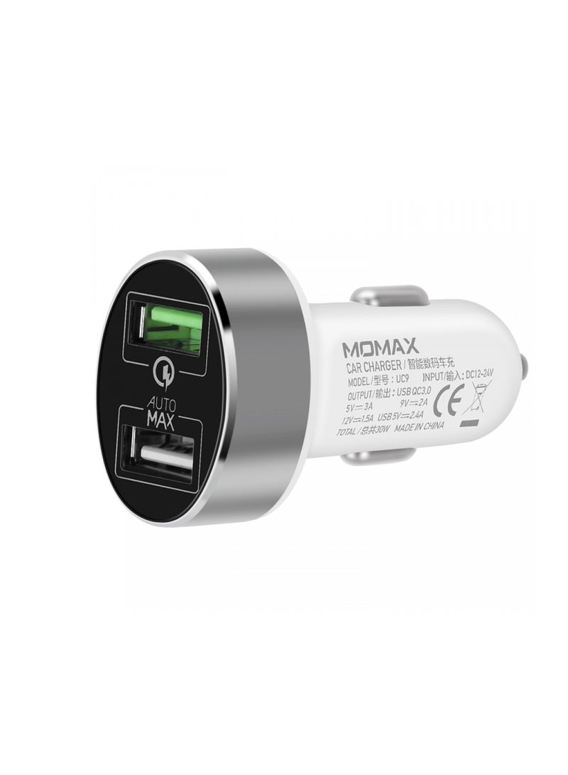 Momax 30W Dual USB Car Charger