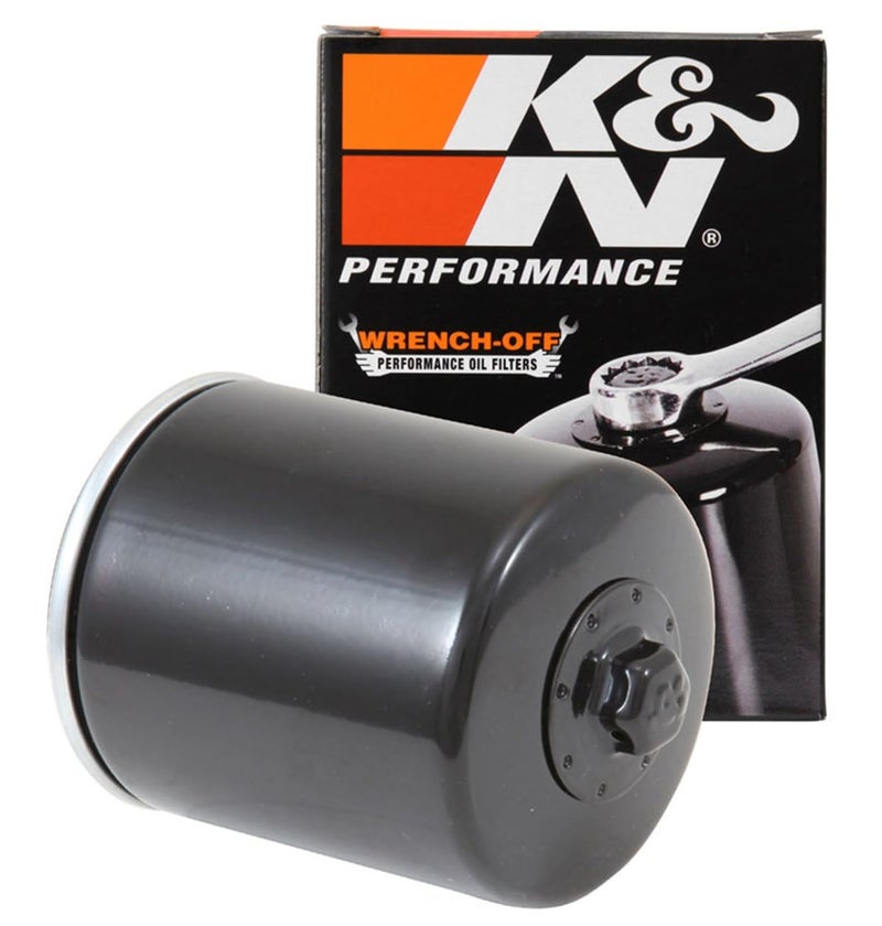 K&N Motorcycle Oil Filter: High Performance, Premium, Designed to be used with Synthetic or Conventional Oils, Wrench Off Nut: Fits Select Harley Davidson Motorcycles, KN-170 - Image 1