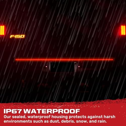RECON - 60" شريط ضوء خلفي LED أحمر فائق السطوع من خط النار الأصلي يناسب جميع السيارات (أضواء تشغيل، إشارات انعطاف، فرامل) - Image 5