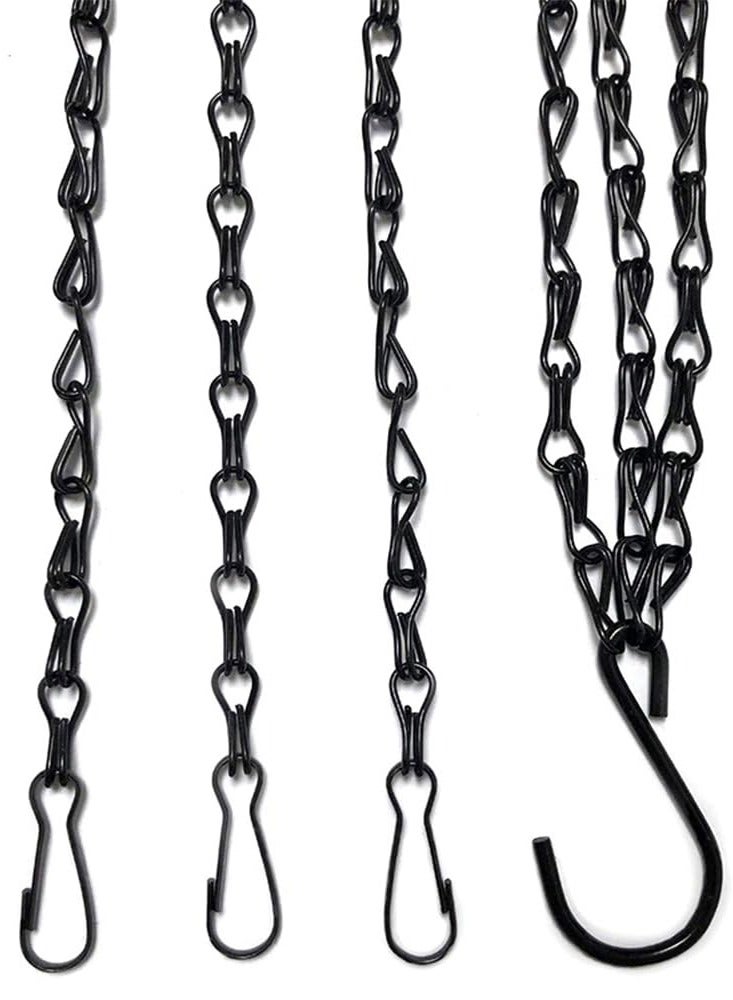 Excefore Hanging Basket Chains, 16 Inches 3 Leads Hanging Chains Flower Pot Hanger Replacement Plant Hangers for Bird Feeders, Planters and Lanterns,4 Pcs  - Image 1