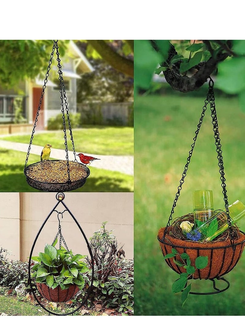 Excefore Hanging Basket Chains, 16 Inches 3 Leads Hanging Chains Flower Pot Hanger Replacement Plant Hangers for Bird Feeders, Planters and Lanterns,4 Pcs  - Image 5