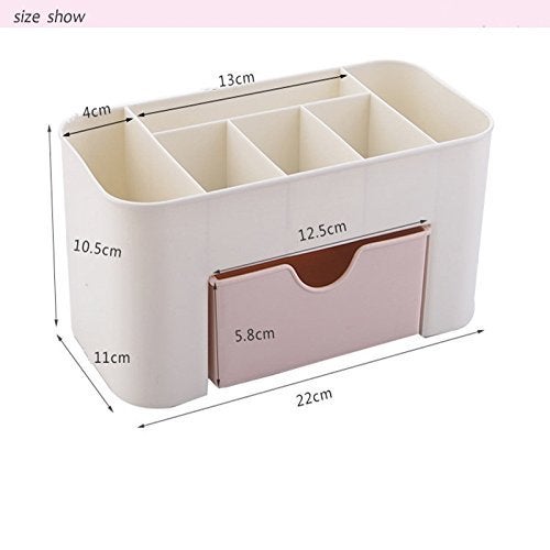 Flipco Flipco Multi Functional Desktop Tidy Organizer Holder Cosmetic Storage Box with Drawer Random Colour  - Image 5