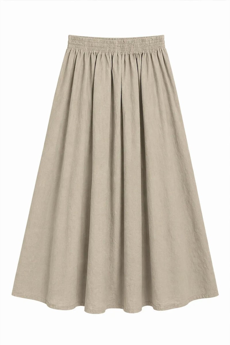 MIXRAY High Waist A-Line Midi Skirt - Image 3