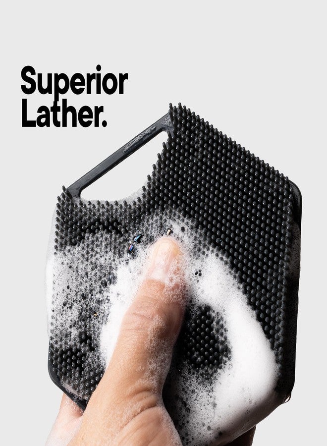 TOOLETRIES فرشاة الجسم TOOLETRIES 2.0 و خطاف الدش - فرشاة سيليكون للتنظيف والتقشير مع خطاف تخزين - شعيرات طويلة جدًا مع مقبض مريح، تدوم طويلاً وسهلة التنظيف - Image 3