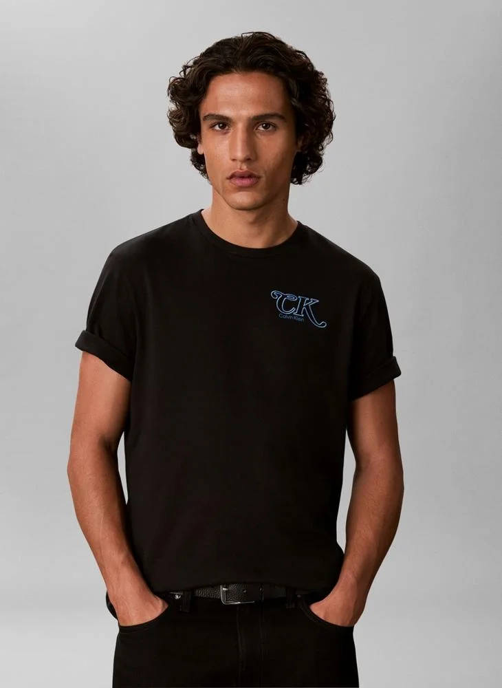 Script Logo Embroidery T-Shirt