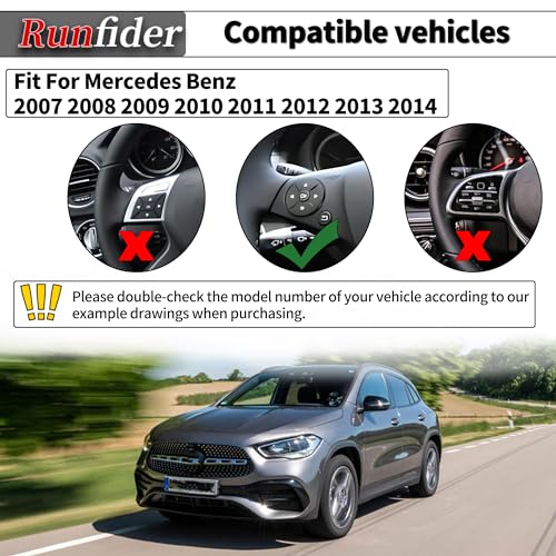 Runfider Dash Button Repair Sticker Fit for Mercedes Benz W204 C250 C350 E-Class ML GL GLK 2008-2014 Steering Wheel AC Air Conditioner Window Radio Number - Image 4