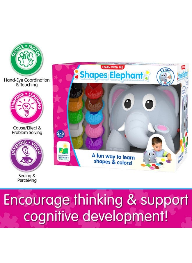 The Learning Journey Learn with Me - Shapes Elephant - Color & Shapes Teaching Toddler Toys & Gifts for Boys & Girls Ages 2 Years and Up - Preschool Learning Toy, Multi - Image 5