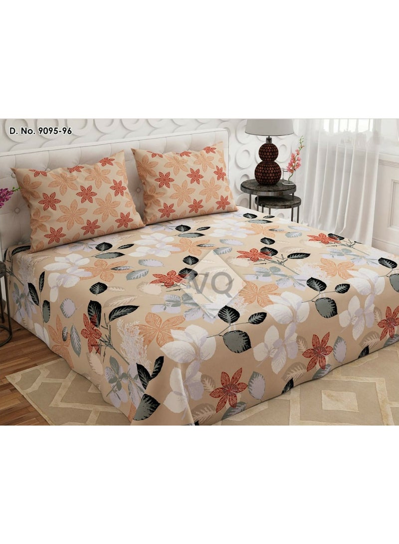 طقم ملاءات سرير مزدوج مقاس كينغ - ملاءات سرير قطنية مطبوعة مع غطاء وسادة - Image 2