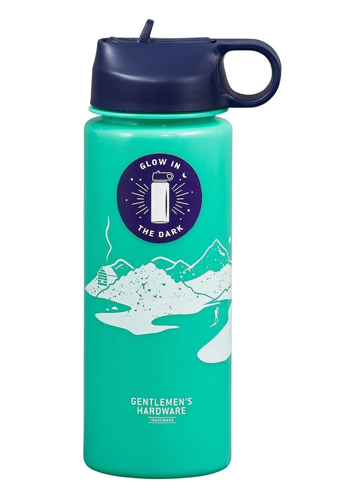 GENTLEMEN'S HARDWARE Glow In The Dark Water Bottle 700ml
