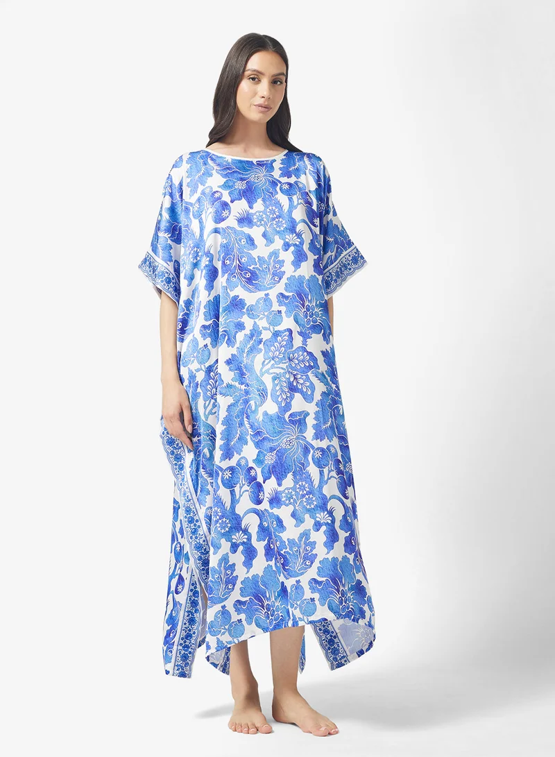 Khizana Printed Night Kaftan