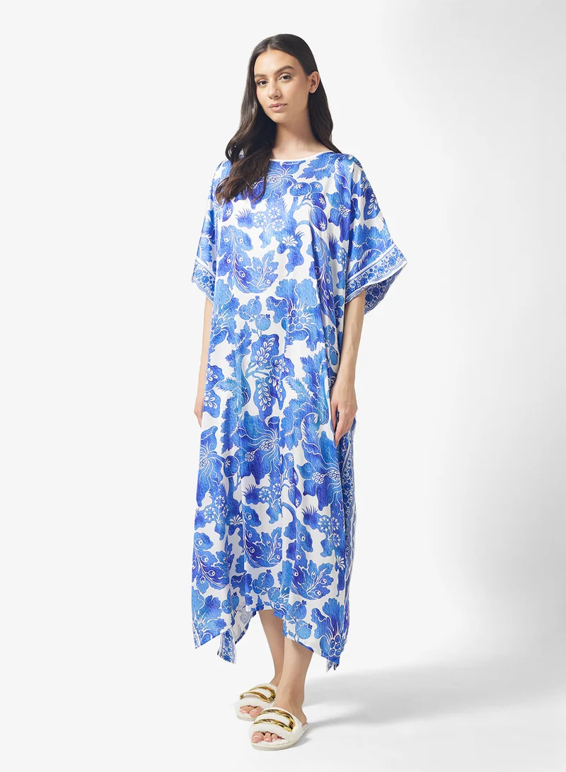 Khizana Printed Night Kaftan