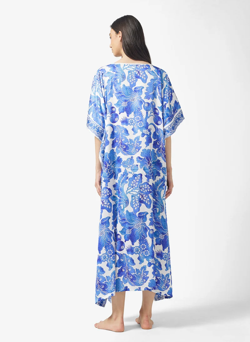 Khizana Printed Night Kaftan