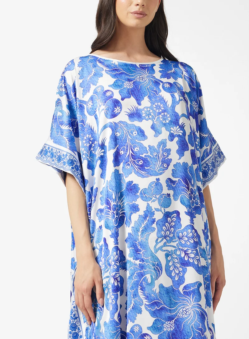 Khizana Printed Night Kaftan