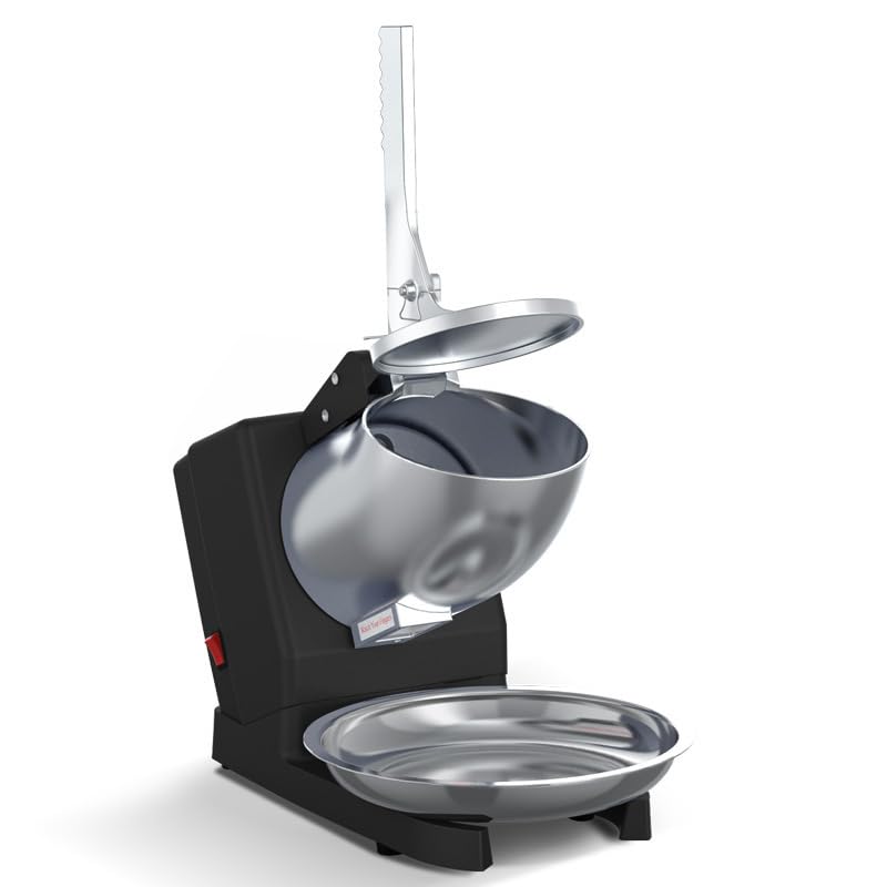 TRADY Ice Crusher Machine Powerful Electric Ice Blender with Steel BladesLarge CapacityFast GrindingAntiShake Stable Baseand Handle Perfect for Use in RestaurantsBarsCafsHome Ice Shaving Needs - Image 1