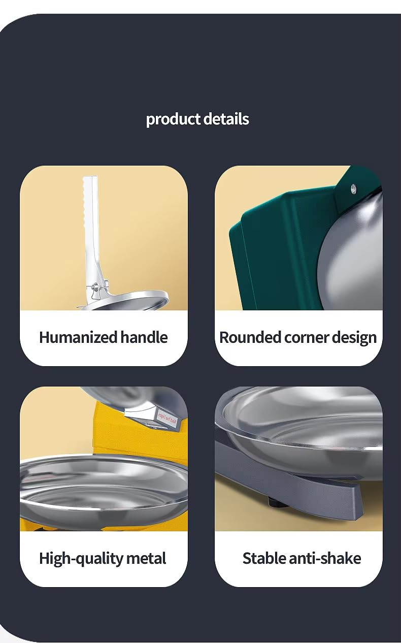 TRADY Ice Crusher Machine Powerful Electric Ice Blender with Steel BladesLarge CapacityFast GrindingAntiShake Stable Baseand Handle Perfect for Use in RestaurantsBarsCafsHome Ice Shaving Needs - Image 5