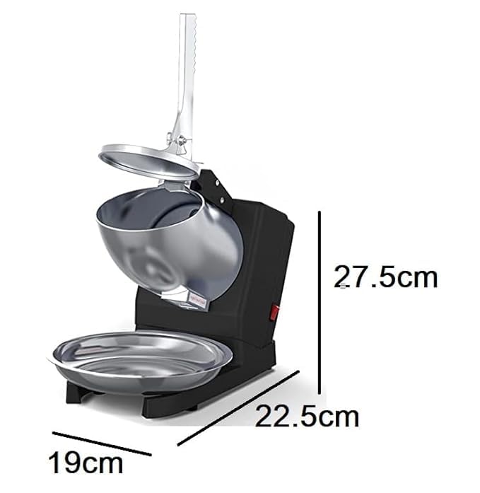 TRADY Ice Crusher Machine Powerful Electric Ice Blender with Steel BladesLarge CapacityFast GrindingAntiShake Stable Baseand Handle Perfect for Use in RestaurantsBarsCafsHome Ice Shaving Needs - Image 2