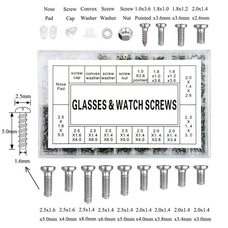 DIY Crafts DIY Crafts Pack Of 1 Set Kit, Design No # 1, Eye Care Eyeglass Repair Kit Eyeglass Repair Kit Sunglasses Repair Kit with Nose Pads Screw (Pack Of 1 Set Kit, Design No # 1)  - Image 2