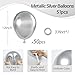 Awenztech Metallic Silver Balloons 12 inch Chrome Silver Latex Balloons 50pcs Party Balloons for Graduation Wedding Baby Shower Disco Birthday Party Decorations - Image 4